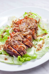 grilled duck breast with mustard sauce