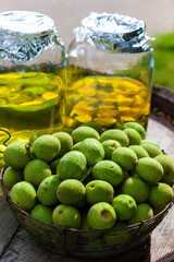 still life of walnut liqueur