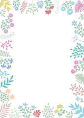 empty floral background, vector