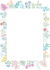 empty floral background, vector