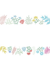empty floral background, vector