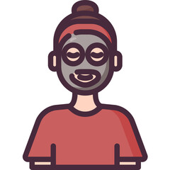 Face mask line icon