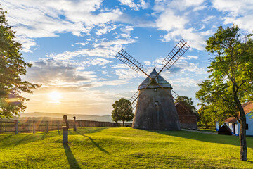 windmill Kuzelov at sunset, South Moravia Czech Republic © Richard Semik