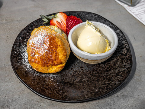 Cream Tea And Scones In Cornwall, England