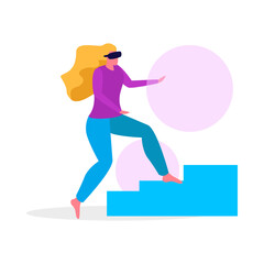 VR Stairs Flat Composition