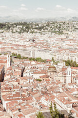 Fototapeta premium Vue aérienne sur la ville de Nice et la vieille ville