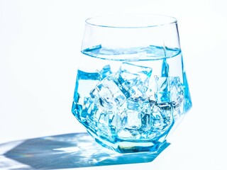 【夏】氷が入った冷たい水　水分補給
