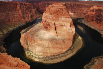 Horseshoe Bend in Colorado River near Lake Powell Navajo parks Arizona