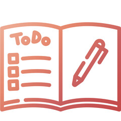 Todo list gradient icon