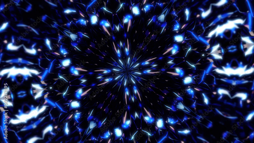 Poster abstract splash of patterned energy. abstract particle explosion moving patterned and symmetrical fr