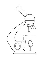 Classic microscope vector stock illustration.