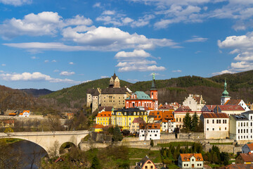 Loket castle and old town, Western Bohemia, Czech Republic