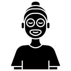 Face mask solid icon