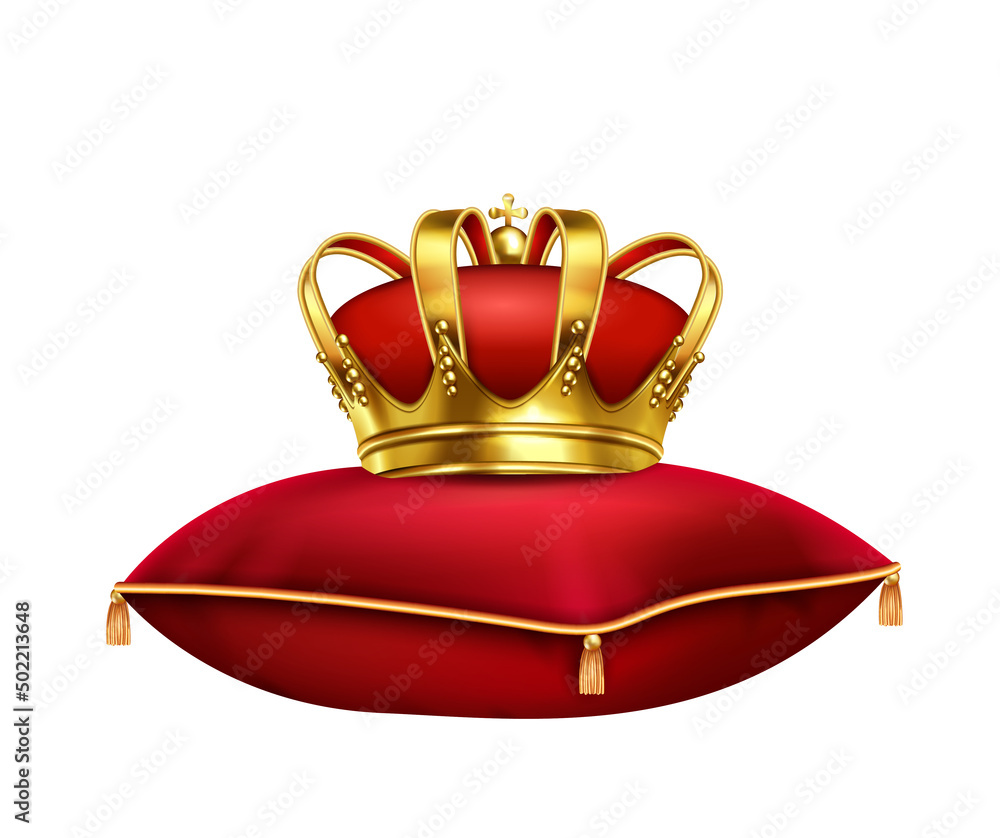 Canvas Prints crown on pillow composition