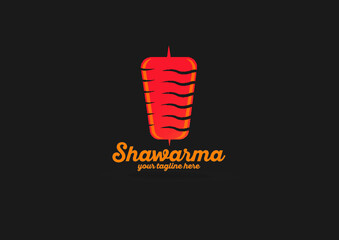 Set of doner kebab logo templates. creative labels for Turkish and Arabian fast food restaurant shawarma