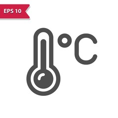 Thermometer Icon. Temperature, Weather, Celsius, Degrees