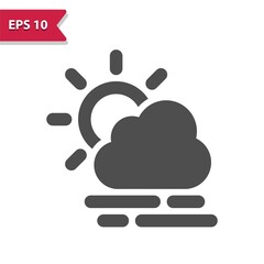 Cloud And Fog Icon - Foggy, Weather, Cloudy, Sun