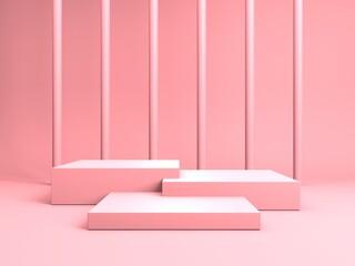 Abstract scene podium mockup. Award ceremony concept