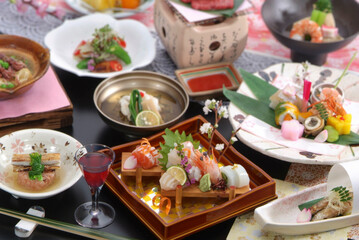 日本食　会席　和食　盛付け