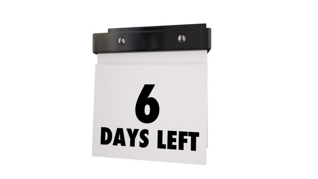 Today is the Day Calendar Countdown Deadline Your Moment Here 3d Animation