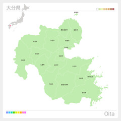 大分県・Oita Map