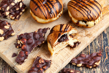 Berlin donuts with chocolate filling