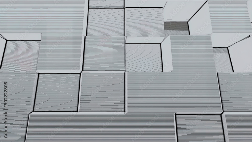Poster abstract background of white geometric surface. computer generated seamless loop abstract motion bac