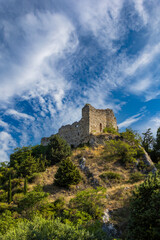 Fototapeta na wymiar Castle ruins, Gigondas, departement Vaucluse, Provence, France