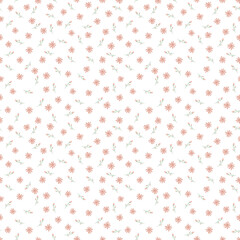 Floral seamless pattern. Pretty flowers. Printing with small pink flowers. Ditsy print. Cute spring background. elegant template for fashionable printers