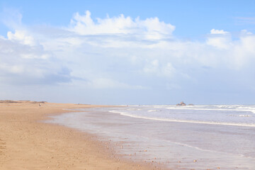 Wild beach on the Atlantic Ocean in Morocco