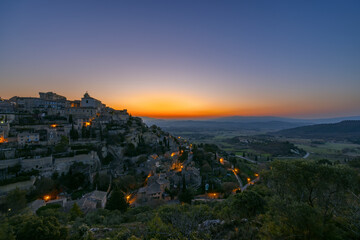 Gordes small medieval town in Provence, Luberon, Vaucluse, France - obrazy, fototapety, plakaty