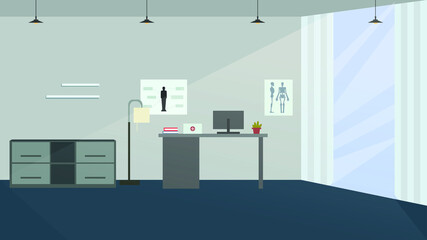 clinic interior design , vector illustration