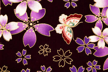 Colorful auspicious fabric pattern for backgrounds and decorations.