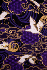 Colorful auspicious fabric pattern for backgrounds and decorations.