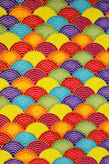 Colorful auspicious fabric pattern for backgrounds and decorations.