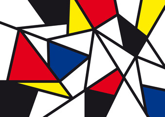 digital framework inspired by a painting expressionism and geometric abstractionism art style. Colorful background