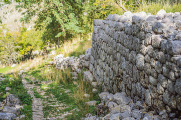 Abandoned historic church of St. George near the town of Kotor. Montenegro