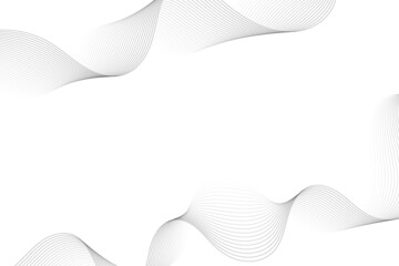 wavy black and white abstract background vector illustration