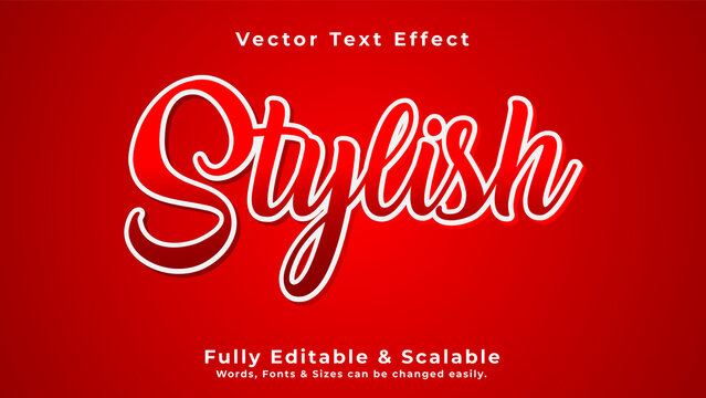 Stylish 3D Vector Text Effect Fully Editable High Quality