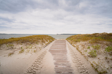 Beach access at Fort Clinch state park in Fernandina Beach, Florida