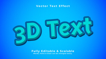 Obraz premium 3D Text 3D Vector Text Effect Fully Editable High Quality