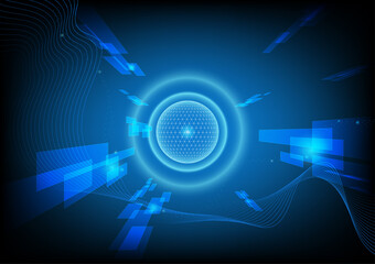 Big Data Analytics, Single Gateway, Internet Network Concept, Futuristic Technology Abstract Background