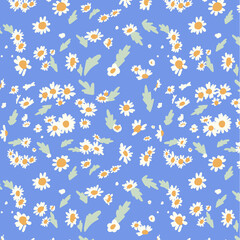 Fototapeta na wymiar Daisy pattern- tessellated pattern, seamless pattern, seamless flower pattern