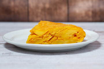 Tapa of Spanish potato omelette with egg