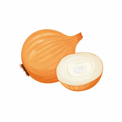 Unpeeled onion head. Vegan, vegetarian food. An ingredient for cooking.Bulbous vegetable.A natural healing remedy. Vector illustration of a bow isolated on a white background