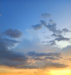 Naklejka na ściany i meble cloud at sunset nature background
