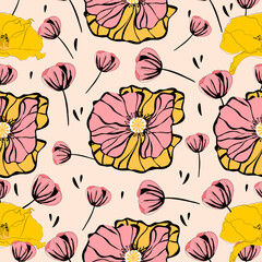 seamless pattern with flowers