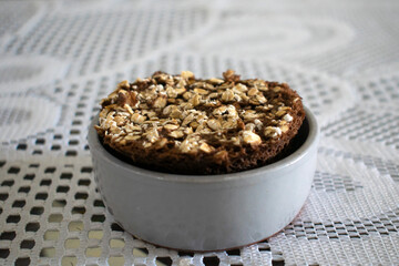 Bizcocho de chocolate y avena