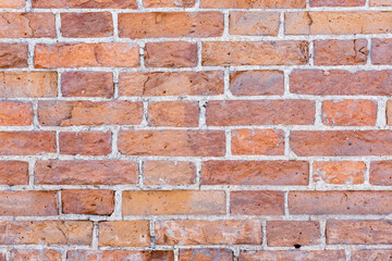 Old brick wall with red brick, brick background