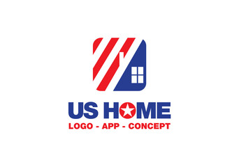 The United States patriotic concept for a real estate company